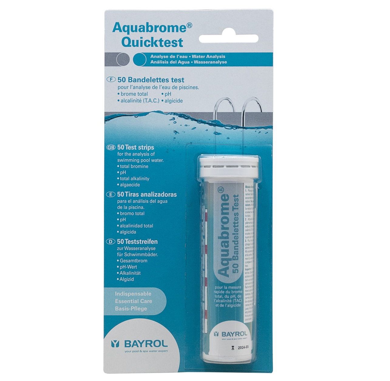 Aquabrome QuickTest 50 tiritas